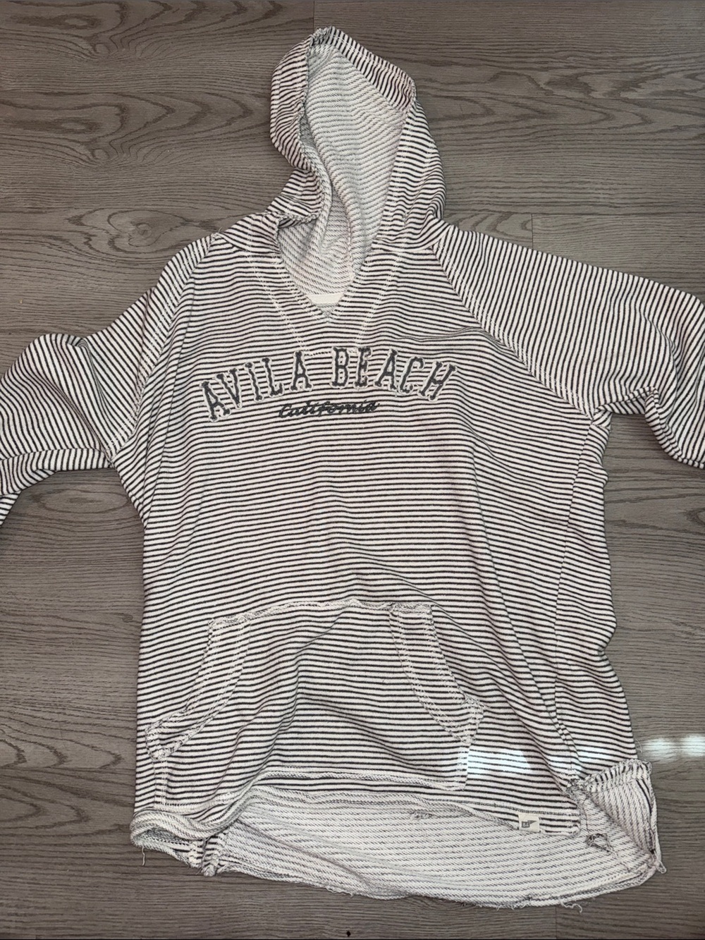 Blue 84 Avila Beach Striped Hoodie - White and Black